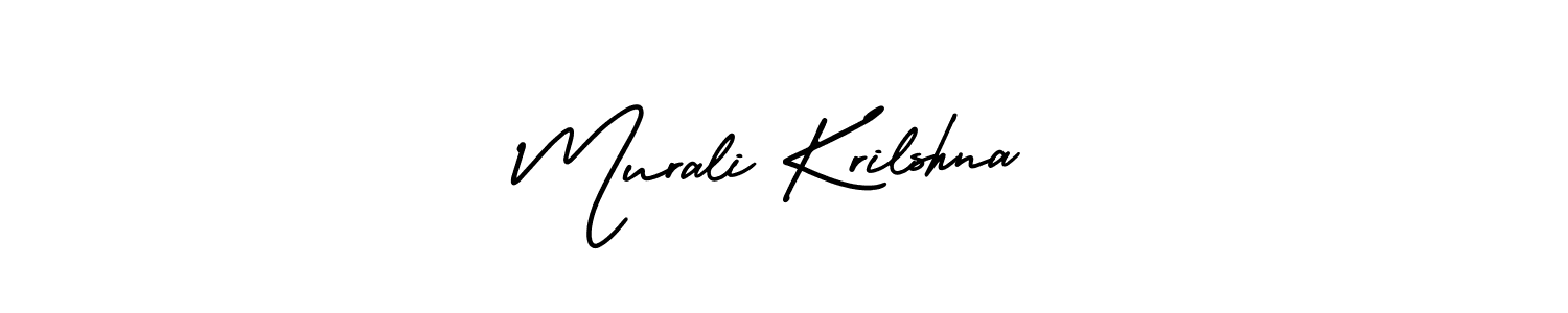 You should practise on your own different ways (AmerikaSignatureDemo-Regular) to write your name (Murali Krilshna) in signature. don't let someone else do it for you. Murali Krilshna signature style 3 images and pictures png