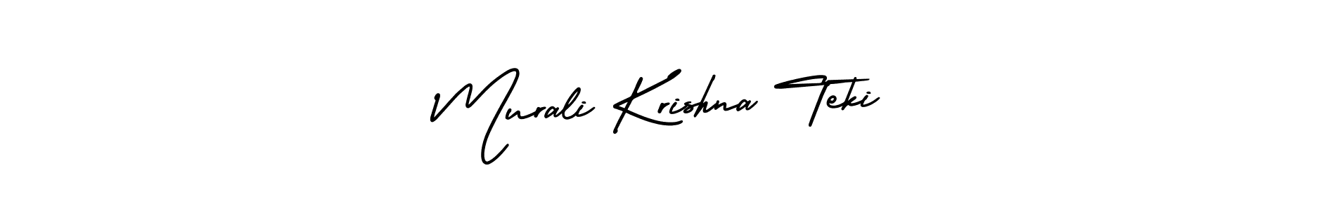 Also You can easily find your signature by using the search form. We will create Murali Krishna Teki name handwritten signature images for you free of cost using AmerikaSignatureDemo-Regular sign style. Murali Krishna Teki signature style 3 images and pictures png