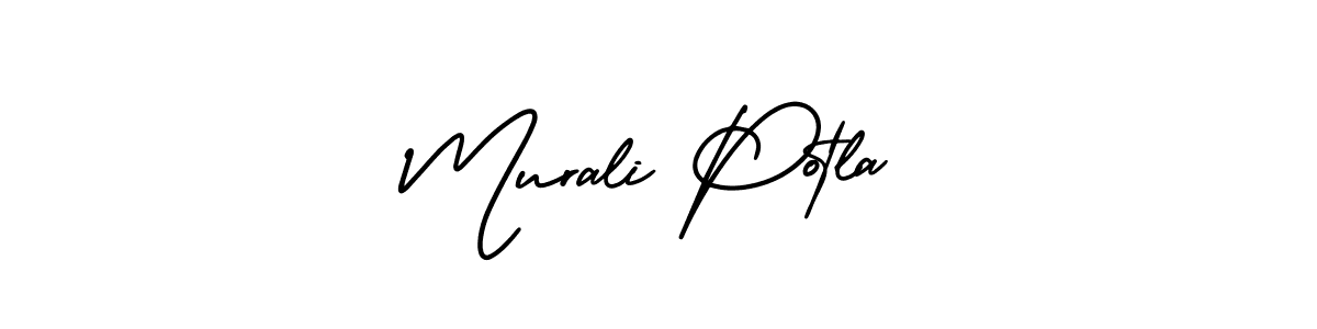 Use a signature maker to create a handwritten signature online. With this signature software, you can design (AmerikaSignatureDemo-Regular) your own signature for name Murali Potla. Murali Potla signature style 3 images and pictures png