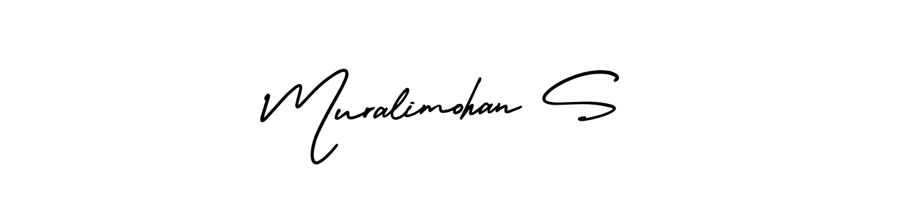 Use a signature maker to create a handwritten signature online. With this signature software, you can design (AmerikaSignatureDemo-Regular) your own signature for name Muralimohan S. Muralimohan S signature style 3 images and pictures png