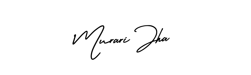 The best way (AmerikaSignatureDemo-Regular) to make a short signature is to pick only two or three words in your name. The name Murari Jha include a total of six letters. For converting this name. Murari Jha signature style 3 images and pictures png