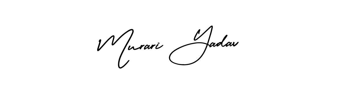 This is the best signature style for the Murari Yadav name. Also you like these signature font (AmerikaSignatureDemo-Regular). Mix name signature. Murari Yadav signature style 3 images and pictures png