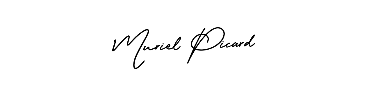 How to make Muriel Picard name signature. Use AmerikaSignatureDemo-Regular style for creating short signs online. This is the latest handwritten sign. Muriel Picard signature style 3 images and pictures png