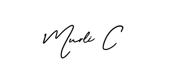 Design your own signature with our free online signature maker. With this signature software, you can create a handwritten (AmerikaSignatureDemo-Regular) signature for name Murli C. Murli C signature style 3 images and pictures png
