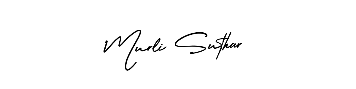 Murli Suthar stylish signature style. Best Handwritten Sign (AmerikaSignatureDemo-Regular) for my name. Handwritten Signature Collection Ideas for my name Murli Suthar. Murli Suthar signature style 3 images and pictures png