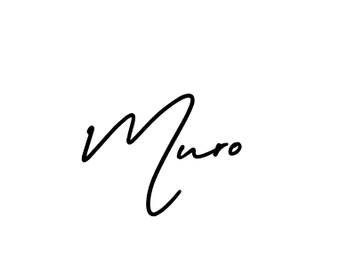 How to make Muro signature? AmerikaSignatureDemo-Regular is a professional autograph style. Create handwritten signature for Muro name. Muro signature style 3 images and pictures png