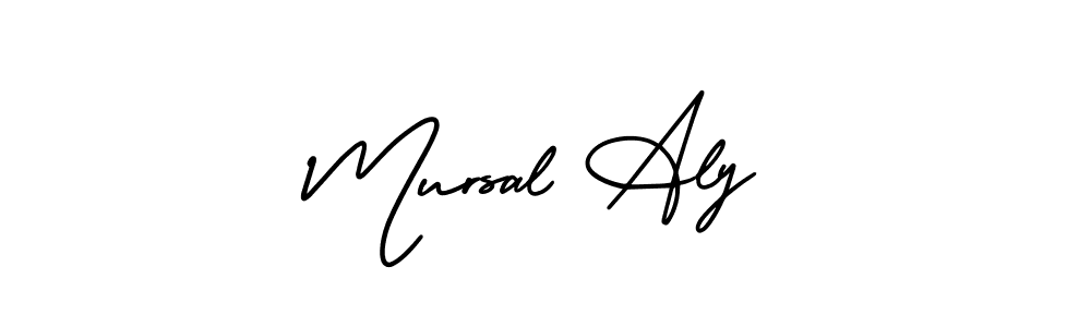Make a beautiful signature design for name Mursal Aly. Use this online signature maker to create a handwritten signature for free. Mursal Aly signature style 3 images and pictures png