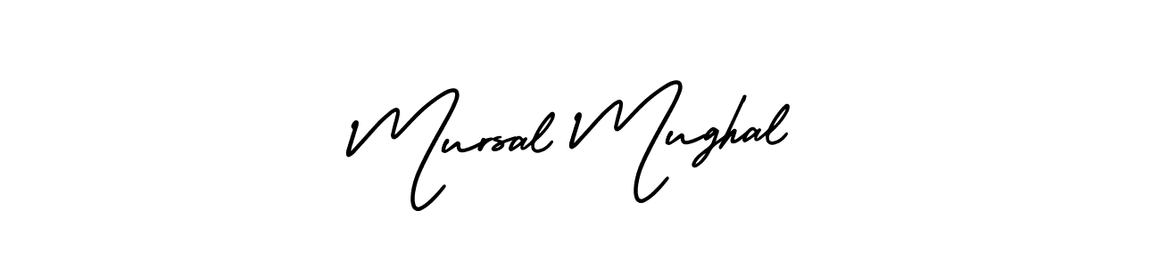It looks lik you need a new signature style for name Mursal Mughal. Design unique handwritten (AmerikaSignatureDemo-Regular) signature with our free signature maker in just a few clicks. Mursal Mughal signature style 3 images and pictures png