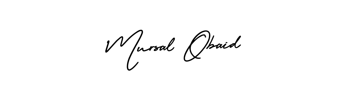 Mursal Obaid stylish signature style. Best Handwritten Sign (AmerikaSignatureDemo-Regular) for my name. Handwritten Signature Collection Ideas for my name Mursal Obaid. Mursal Obaid signature style 3 images and pictures png