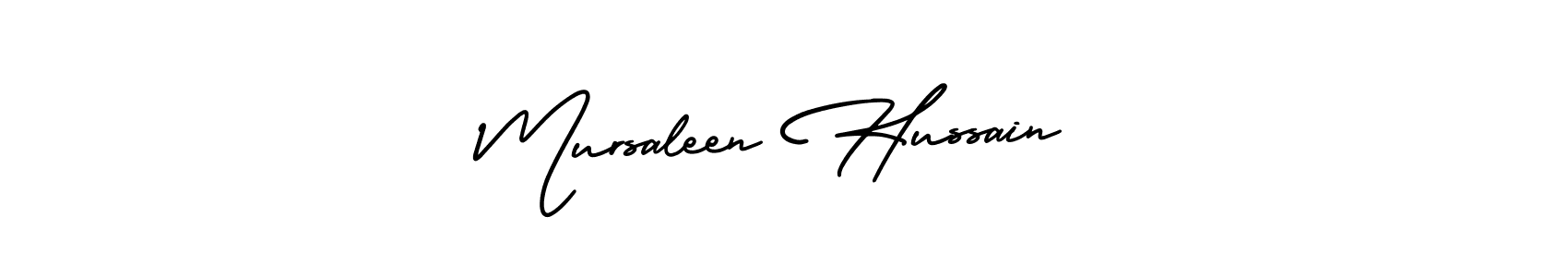 Make a beautiful signature design for name Mursaleen Hussain. Use this online signature maker to create a handwritten signature for free. Mursaleen Hussain signature style 3 images and pictures png