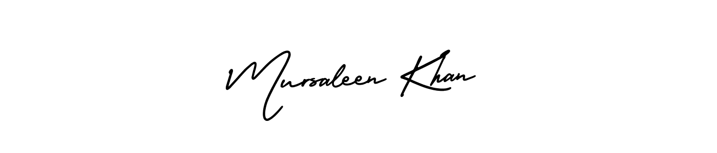 Design your own signature with our free online signature maker. With this signature software, you can create a handwritten (AmerikaSignatureDemo-Regular) signature for name Mursaleen Khan. Mursaleen Khan signature style 3 images and pictures png