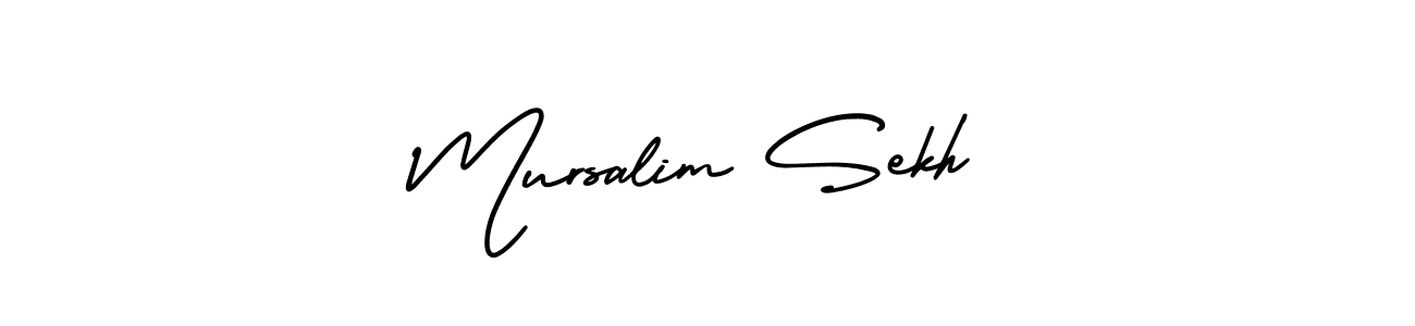 Use a signature maker to create a handwritten signature online. With this signature software, you can design (AmerikaSignatureDemo-Regular) your own signature for name Mursalim Sekh. Mursalim Sekh signature style 3 images and pictures png