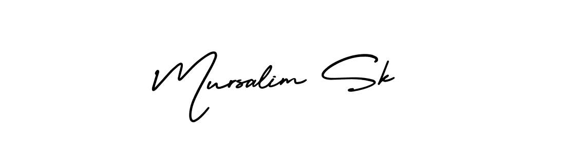Create a beautiful signature design for name Mursalim Sk. With this signature (AmerikaSignatureDemo-Regular) fonts, you can make a handwritten signature for free. Mursalim Sk signature style 3 images and pictures png