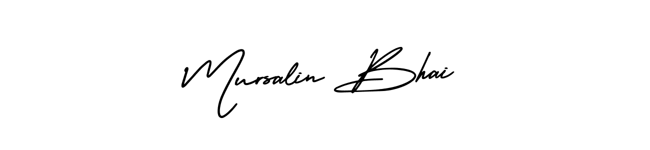 Make a beautiful signature design for name Mursalin Bhai. With this signature (AmerikaSignatureDemo-Regular) style, you can create a handwritten signature for free. Mursalin Bhai signature style 3 images and pictures png