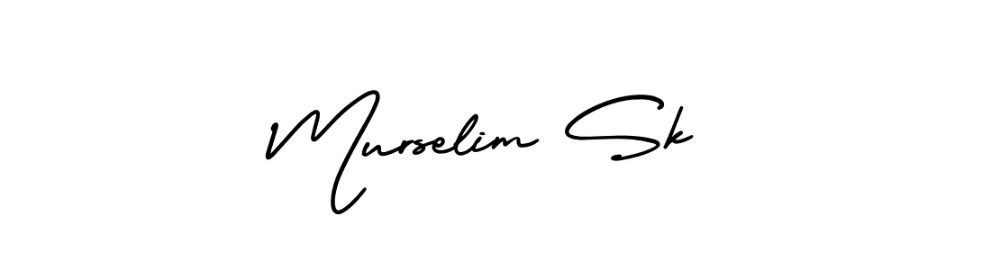 Use a signature maker to create a handwritten signature online. With this signature software, you can design (AmerikaSignatureDemo-Regular) your own signature for name Murselim Sk. Murselim Sk signature style 3 images and pictures png