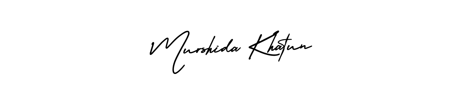 Also You can easily find your signature by using the search form. We will create Murshida Khatun name handwritten signature images for you free of cost using AmerikaSignatureDemo-Regular sign style. Murshida Khatun signature style 3 images and pictures png