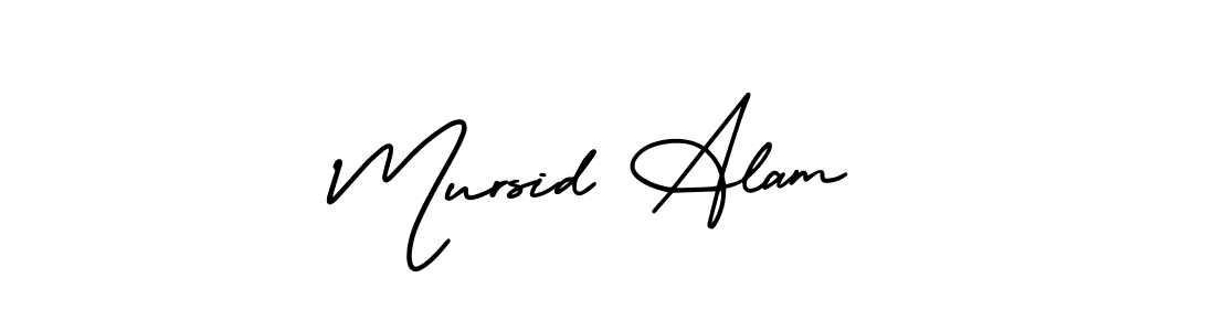 It looks lik you need a new signature style for name Mursid Alam. Design unique handwritten (AmerikaSignatureDemo-Regular) signature with our free signature maker in just a few clicks. Mursid Alam signature style 3 images and pictures png