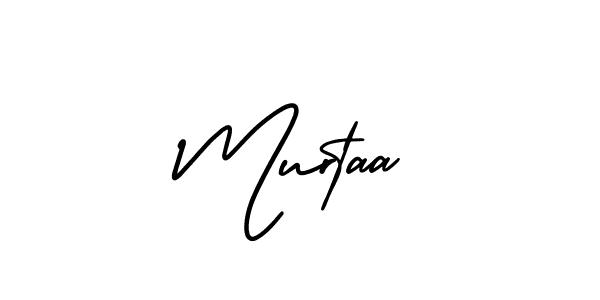 How to make Murtaa name signature. Use AmerikaSignatureDemo-Regular style for creating short signs online. This is the latest handwritten sign. Murtaa signature style 3 images and pictures png
