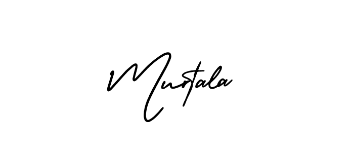 You should practise on your own different ways (AmerikaSignatureDemo-Regular) to write your name (Murtala) in signature. don't let someone else do it for you. Murtala signature style 3 images and pictures png