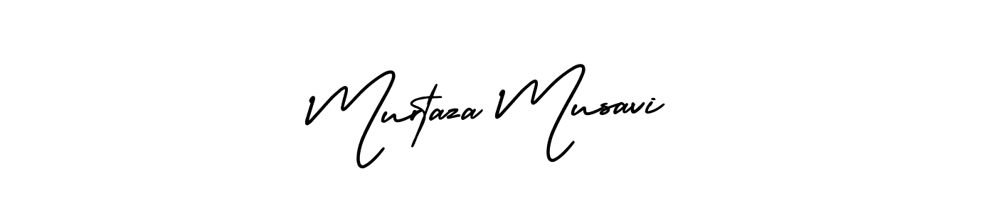 The best way (AmerikaSignatureDemo-Regular) to make a short signature is to pick only two or three words in your name. The name Murtaza Musavi include a total of six letters. For converting this name. Murtaza Musavi signature style 3 images and pictures png