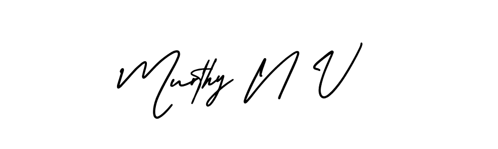 The best way (AmerikaSignatureDemo-Regular) to make a short signature is to pick only two or three words in your name. The name Murthy N V include a total of six letters. For converting this name. Murthy N V signature style 3 images and pictures png