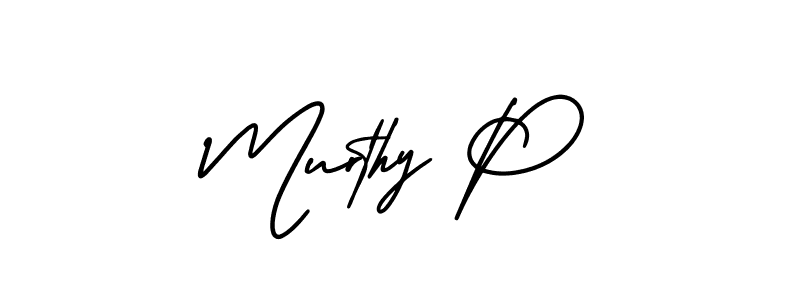 Murthy P stylish signature style. Best Handwritten Sign (AmerikaSignatureDemo-Regular) for my name. Handwritten Signature Collection Ideas for my name Murthy P. Murthy P signature style 3 images and pictures png