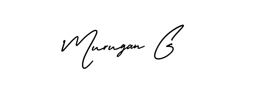 Design your own signature with our free online signature maker. With this signature software, you can create a handwritten (AmerikaSignatureDemo-Regular) signature for name Murugan G. Murugan G signature style 3 images and pictures png