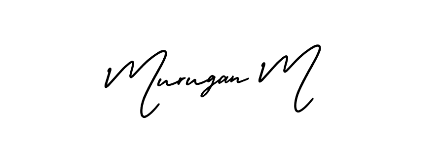 Create a beautiful signature design for name Murugan M. With this signature (AmerikaSignatureDemo-Regular) fonts, you can make a handwritten signature for free. Murugan M signature style 3 images and pictures png