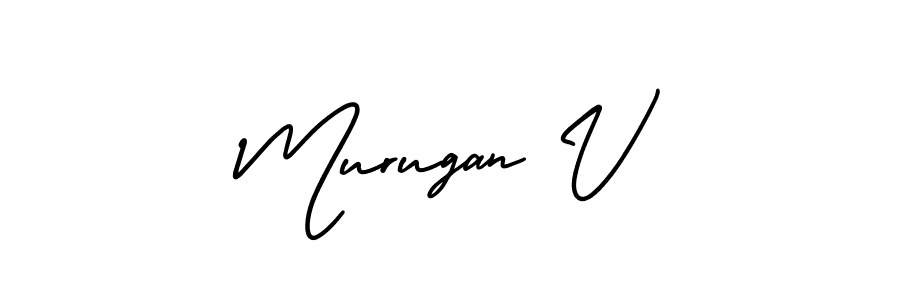 AmerikaSignatureDemo-Regular is a professional signature style that is perfect for those who want to add a touch of class to their signature. It is also a great choice for those who want to make their signature more unique. Get Murugan V name to fancy signature for free. Murugan V signature style 3 images and pictures png