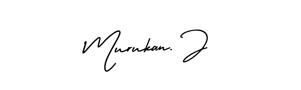 Make a beautiful signature design for name Murukan. J. With this signature (AmerikaSignatureDemo-Regular) style, you can create a handwritten signature for free. Murukan. J signature style 3 images and pictures png