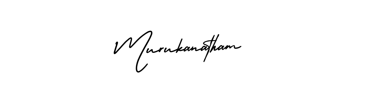 You should practise on your own different ways (AmerikaSignatureDemo-Regular) to write your name (Murukanatham) in signature. don't let someone else do it for you. Murukanatham signature style 3 images and pictures png