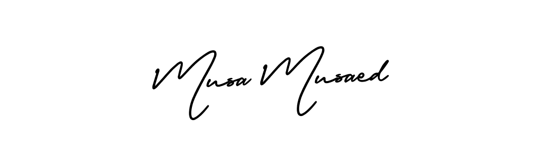 This is the best signature style for the Musa Musaed name. Also you like these signature font (AmerikaSignatureDemo-Regular). Mix name signature. Musa Musaed signature style 3 images and pictures png