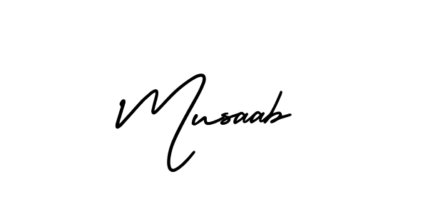 Use a signature maker to create a handwritten signature online. With this signature software, you can design (AmerikaSignatureDemo-Regular) your own signature for name Musaab. Musaab signature style 3 images and pictures png