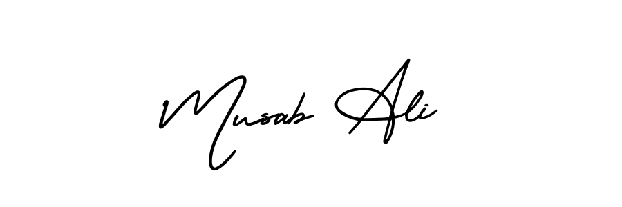 Create a beautiful signature design for name Musab Ali. With this signature (AmerikaSignatureDemo-Regular) fonts, you can make a handwritten signature for free. Musab Ali signature style 3 images and pictures png