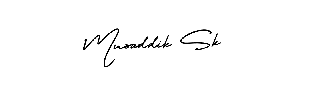 Make a beautiful signature design for name Musaddik Sk. With this signature (AmerikaSignatureDemo-Regular) style, you can create a handwritten signature for free. Musaddik Sk signature style 3 images and pictures png