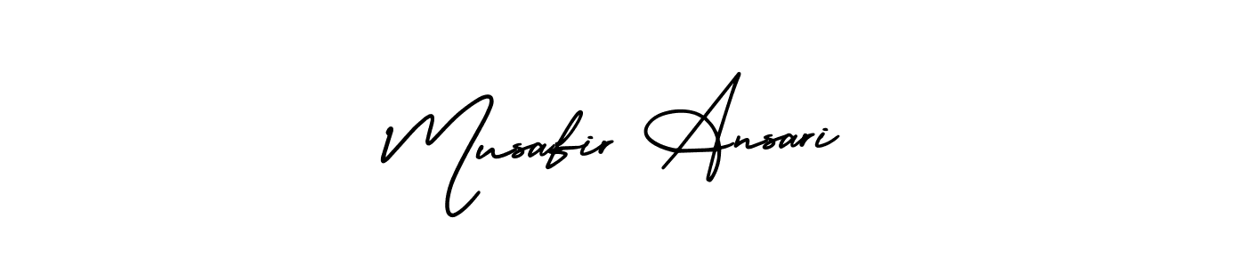 Create a beautiful signature design for name Musafir Ansari. With this signature (AmerikaSignatureDemo-Regular) fonts, you can make a handwritten signature for free. Musafir Ansari signature style 3 images and pictures png
