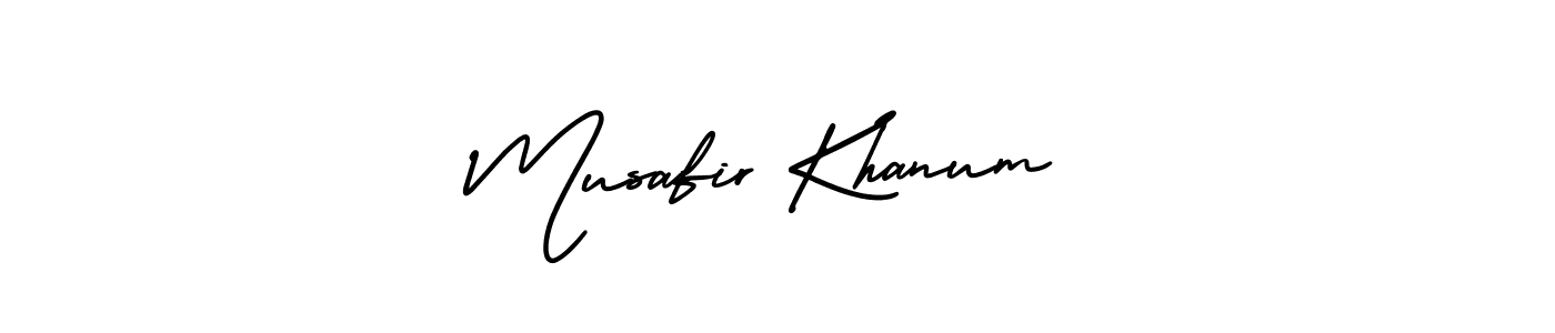 You can use this online signature creator to create a handwritten signature for the name Musafir Khanum. This is the best online autograph maker. Musafir Khanum signature style 3 images and pictures png