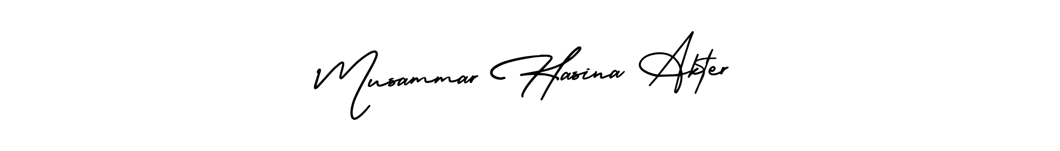 The best way (AmerikaSignatureDemo-Regular) to make a short signature is to pick only two or three words in your name. The name Musammar Hasina Akter include a total of six letters. For converting this name. Musammar Hasina Akter signature style 3 images and pictures png