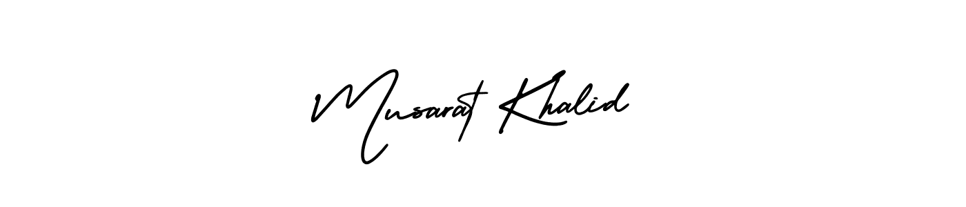 Design your own signature with our free online signature maker. With this signature software, you can create a handwritten (AmerikaSignatureDemo-Regular) signature for name Musarat Khalid. Musarat Khalid signature style 3 images and pictures png