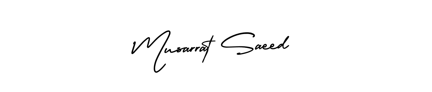 Make a short Musarrat Saeed signature style. Manage your documents anywhere anytime using AmerikaSignatureDemo-Regular. Create and add eSignatures, submit forms, share and send files easily. Musarrat Saeed signature style 3 images and pictures png