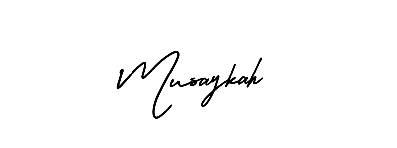 Make a beautiful signature design for name Musaykah. With this signature (AmerikaSignatureDemo-Regular) style, you can create a handwritten signature for free. Musaykah signature style 3 images and pictures png