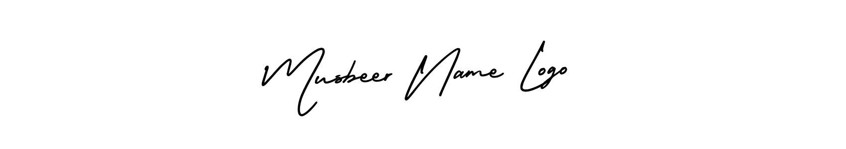 if you are searching for the best signature style for your name Musbeer Name Logo. so please give up your signature search. here we have designed multiple signature styles  using AmerikaSignatureDemo-Regular. Musbeer Name Logo signature style 3 images and pictures png
