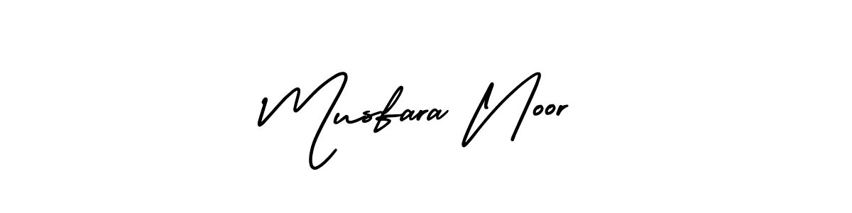 How to make Musfara Noor name signature. Use AmerikaSignatureDemo-Regular style for creating short signs online. This is the latest handwritten sign. Musfara Noor signature style 3 images and pictures png