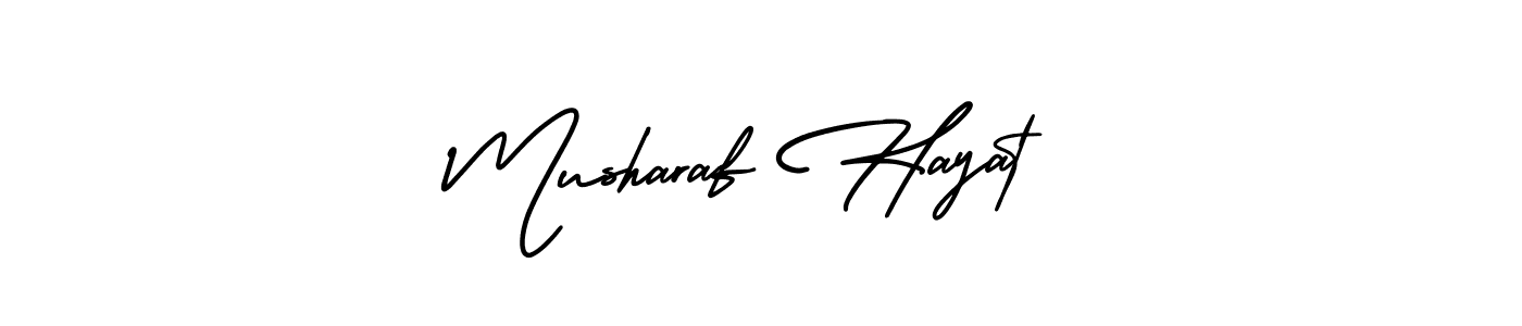Also we have Musharaf Hayat name is the best signature style. Create professional handwritten signature collection using AmerikaSignatureDemo-Regular autograph style. Musharaf Hayat signature style 3 images and pictures png