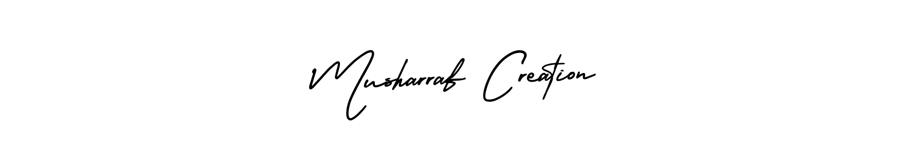 How to make Musharraf Creation signature? AmerikaSignatureDemo-Regular is a professional autograph style. Create handwritten signature for Musharraf Creation name. Musharraf Creation signature style 3 images and pictures png