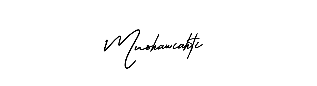 Design your own signature with our free online signature maker. With this signature software, you can create a handwritten (AmerikaSignatureDemo-Regular) signature for name Mushawiahti. Mushawiahti signature style 3 images and pictures png
