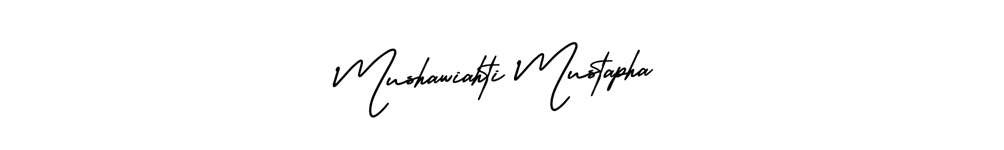 Use a signature maker to create a handwritten signature online. With this signature software, you can design (AmerikaSignatureDemo-Regular) your own signature for name Mushawiahti Mustapha. Mushawiahti Mustapha signature style 3 images and pictures png