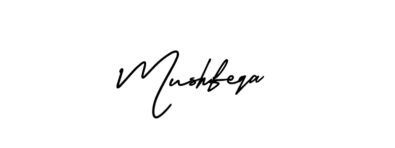 Make a beautiful signature design for name Mushfeqa. With this signature (AmerikaSignatureDemo-Regular) style, you can create a handwritten signature for free. Mushfeqa signature style 3 images and pictures png