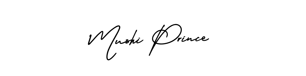 Make a beautiful signature design for name Mushi Prince. With this signature (AmerikaSignatureDemo-Regular) style, you can create a handwritten signature for free. Mushi Prince signature style 3 images and pictures png