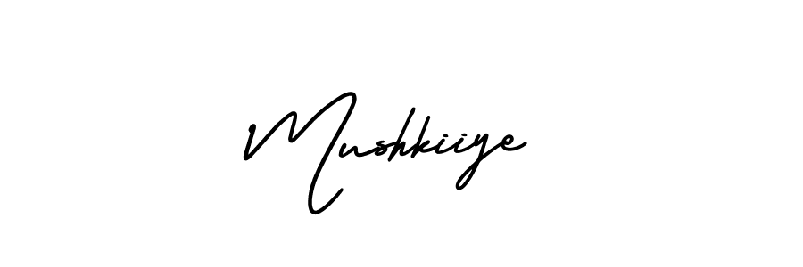 Also we have Mushkiiye name is the best signature style. Create professional handwritten signature collection using AmerikaSignatureDemo-Regular autograph style. Mushkiiye signature style 3 images and pictures png